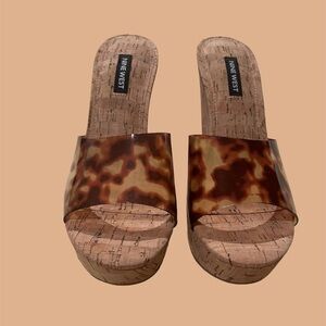 NINE WEST HERDENS CORK WEDGE SANDAL